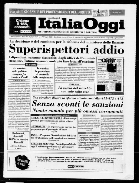 Italia oggi : quotidiano di economia finanza e politica